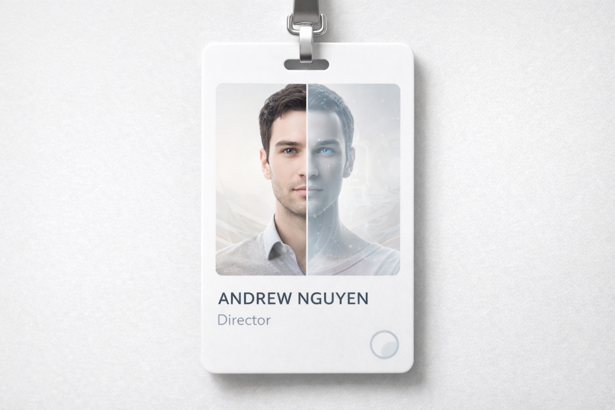 A human meeting an Essentian on a video call